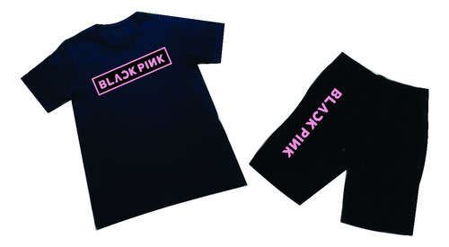 Conjuntos Pantaloneta+camiseta Grupo Black Pink Logo