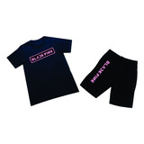 Conjuntos Pantaloneta+camiseta Grupo Black Pink Logo