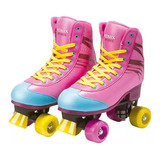 Patins 4 Rodas Rosa Colorido Rl06rc