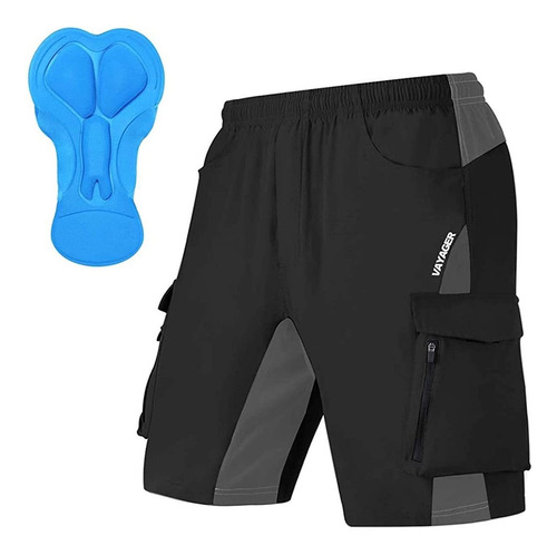 Pantalones Cortos De Ciclismo Voyager Para Hombre, Acolchado