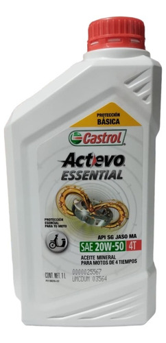 Aceite Castrol Actevo Essential Mineral 20w 50 4t Bagattini