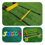 Kit Treino Funcional Escada Pvc + Cones C/ Barrera + Pratos!