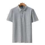 Playera Tipo Polo De Manga Corta Para Hombre Stripe Plus, C