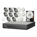 Kit Audio Microfonos 8 Bullet Dvr Dahua 1080p Lite Disco 2tb