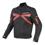 Campera Moto Nine To One Nto Cordura Volt Negra Rojo Agrobik