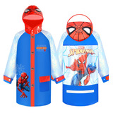 1 Pcs Chubasquero Midi Infantil Azul Y Rojo Spider-man