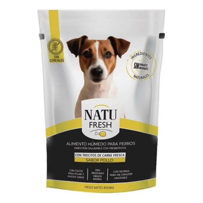 Alimento Húmedo Para Perro Natu Fresh Pollo Cachorro Adulto 85g 15 Pouches | MercadoLibre