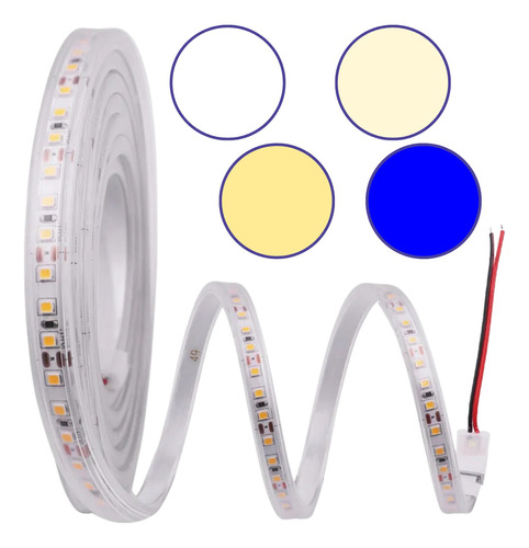 Fita Led Direta 127v 1200 Leds Com Dupla Face Blindada 12m