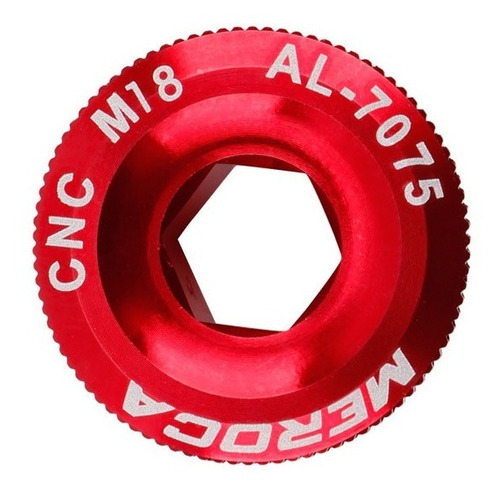 Tapón Tornillo Biela Izquierda Hollowtech Alumi Rojo 18mm 