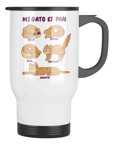 Taza Mug Termica Mi Gato Es Pan Personalizable