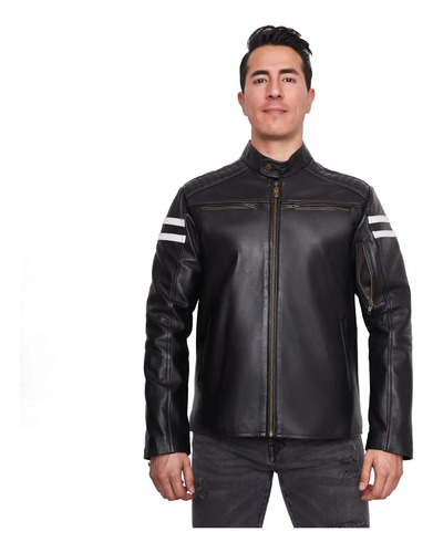 Chamarra Gerhel Para Hombre En Piel Natural Fina 1177 | Meses sin interés
