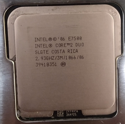 Procesador Intel Core2duo E7500 - 2,93ghz - C/disip Y Cooler