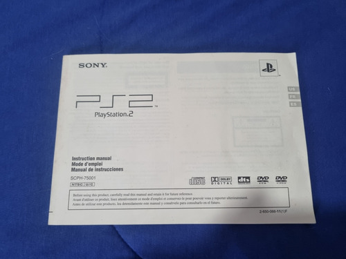 Manual Original Playstation 2 Slim Ps2 Scph 75001