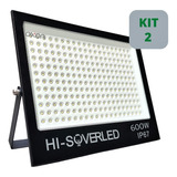 Refletor Holofote Led 600w Campo Futebol 6500k Bivolt Ip67 Cor Da Carcaça Preto Cor Da Luz Branco-frio 110v/220v