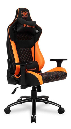 Cadeira Gamer Cougar Explore S Black/orange - 3mesonxb.0001 Cor Preto/laranja Material Do Estofamento Couro Sintético