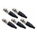 5 Plug Xlr Santo Angelo Sa2x 5-canon Femea Linha Pesada Nfe