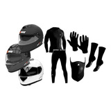 Casco Hawk Rs11 Integral + Kit Termico Completo Pra Piel Sti