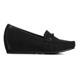 Mocasin Negro Casual Mujer Weide Gh117