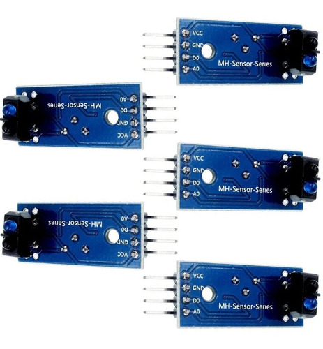 5 Piezas Módulo Tcrt5000 Sensor Óptico Reflectivo Arduino Pi