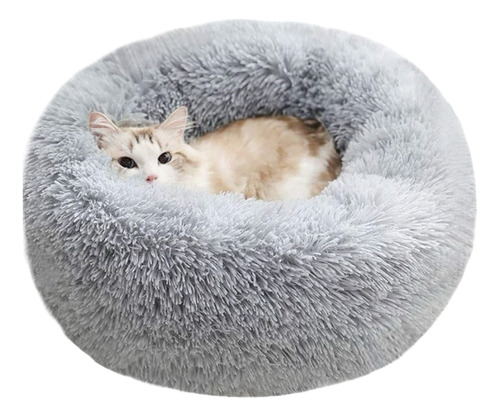 Cama Para Mascotas Perro Gato Antiestrés Felpa Talla M 50cm