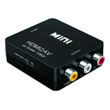 Conversor Hdmi A Rca Av Adaptador Tv Tubo Convertidor 1080