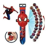 Reloj Proyector Infantil 24 Imagenes Personajes Spiderman 