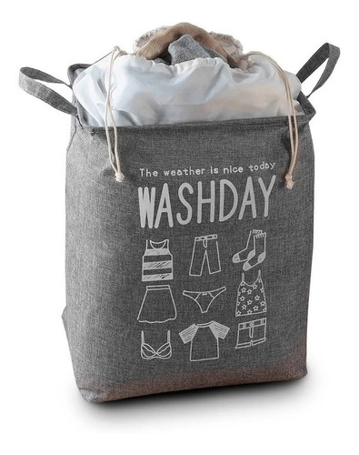 Wash Day Canasto Organizador De Tela Lavadero Sipi Shop
