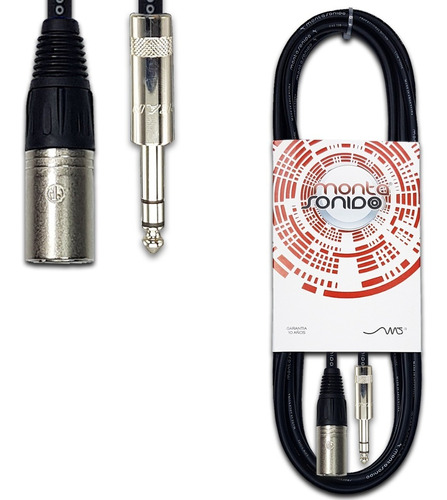 Cable Canon Xlr Macho A Plug Trs Balanceado 9 Mts Neutrik