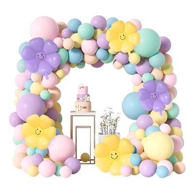 Arco De Globos Decorativos Con Flores Paquete De Globos Color Lila SM2 Floreado | Meses sin interés