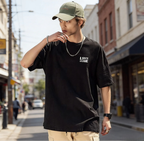 Oversize Street Hip Hop Camiseta De Manga Corta Para Hombres | Meses sin interés