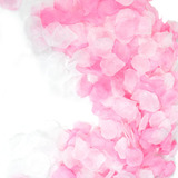 Paquete De 6000 Pétalos De Flores Artificiales,rosa Y Blanco