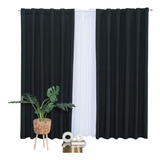 Cortina Decorativa Neo Negro Estándar Colchas Concord