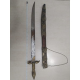 Antiga Espada Estilo Persa Com Cabo E Bainha Em Bronze