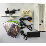 Xbox 360 Slim Branco Com Controle