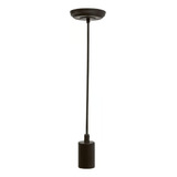 Socket Colgante Metálico Negro 1.60 M De Altura, Base E27