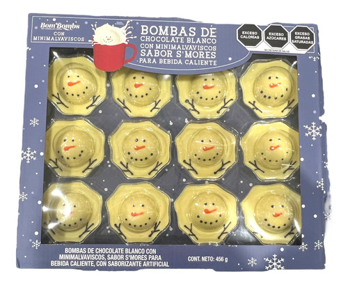 Bombas De Chocolate Blanco Con Mini Malvaviscos Bom Bombs 