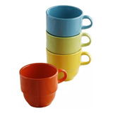 Juego De Pocillos Mugs Corona En Porcelana X4 Unidades