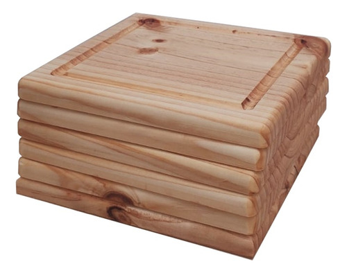 Pack 6 Platos Rusticos Madera Parrilleros, Asado, Picoteo