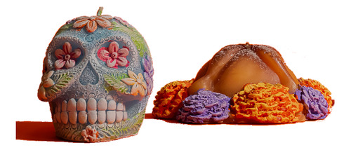 Pack De 2 Velas Aromaticas Pan Y Calaverita Hime Interiors 