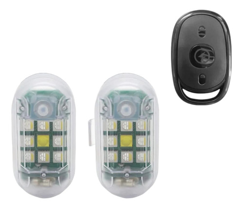 Luz Estroboscópica Led Auto Moto  Inalámbrica 2 Pza Control 