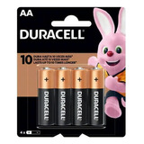 Pilha Aa Alcalina Duracell Alcalina Cartela C/4 Unidades