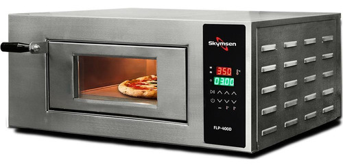 Forno De Lastro Digital Para Pizza Inox Flp400d 220v Skymsen