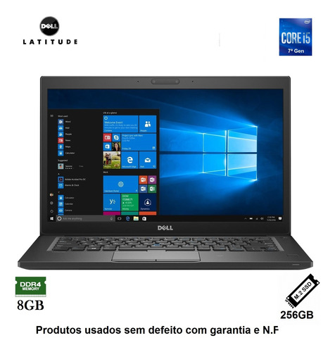 Notebook Dell I5 7ª Geração 8gb Ddr4 /ssd256/ Garantia E N.f