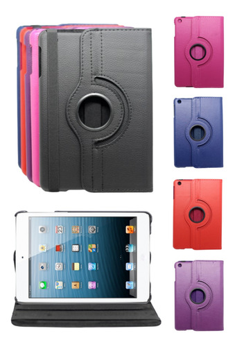 Capa Case Giratória Para iPad Mini 4 E 5 Geração Em Couro