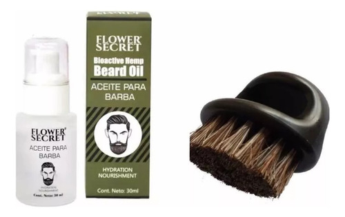 Aceite De Barba + Cepillo De Barba Hidratación 