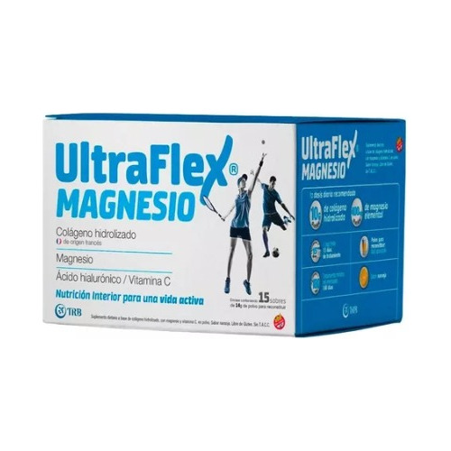 Ultraflex Magnesio 15 Sobres Colag + Mag + Vit C + Ac Hialu