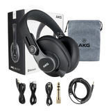 Headphone Akg K371 Com Bluetooth 3 Cabos 1 Adpatador P2/p10