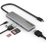 Adaptador Multipuerto Wavlink Usb C Hub  Portátil De Alumini