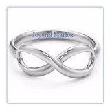 Anillo Infinito Oro Blanco 10kt  Envio Y Estuche Gratis