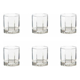 Vaso Whisky Octogonal Vidrio Tragos Velas 264 Ml X 6 Unid